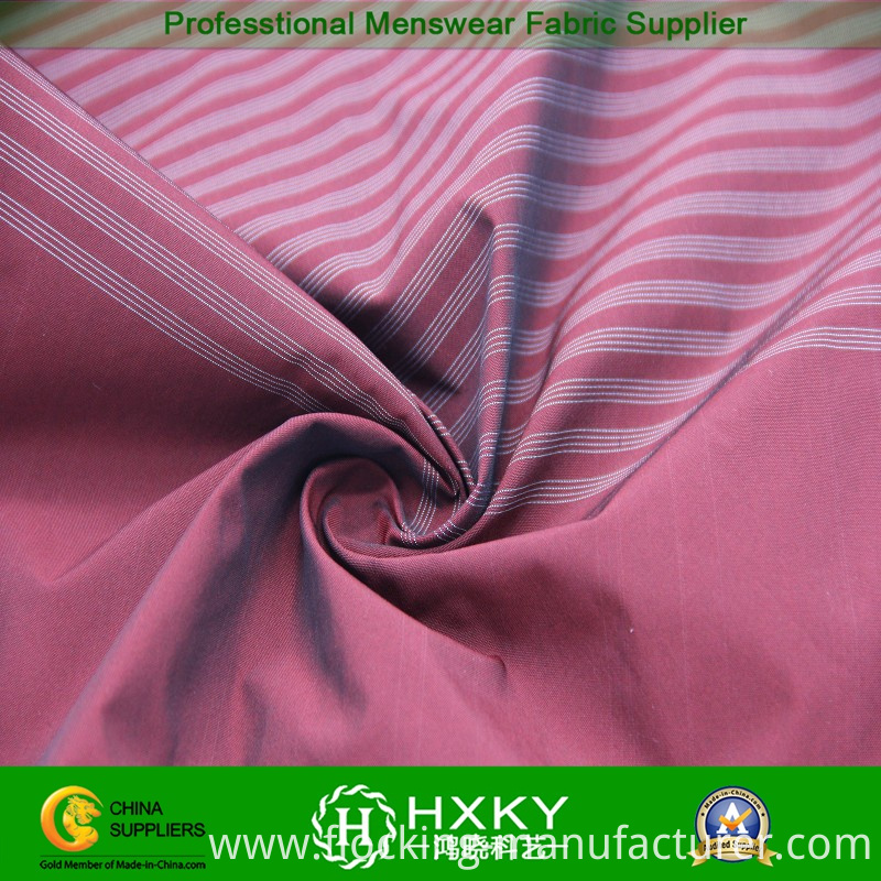 75D Horizontal Stripe Yarn Dyed with Twill Polyester Fabric for Jacket